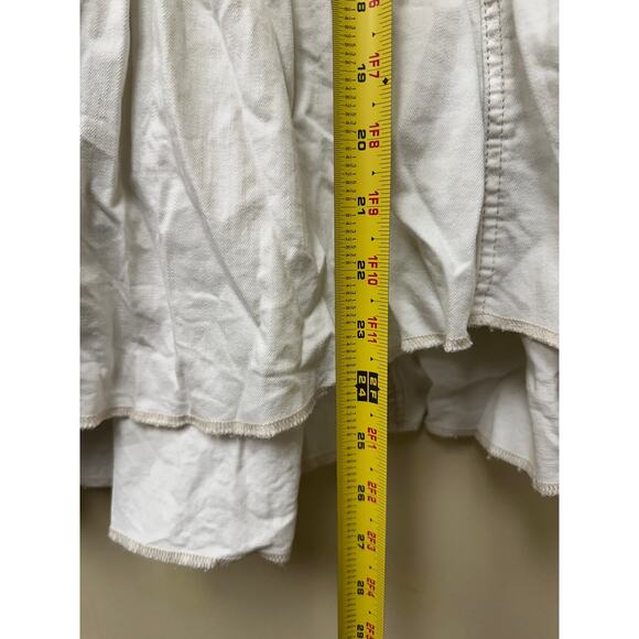 We the Free Size Small Over size 100% Cotton Off White Cream Button Down Top - Picture 10 of 14